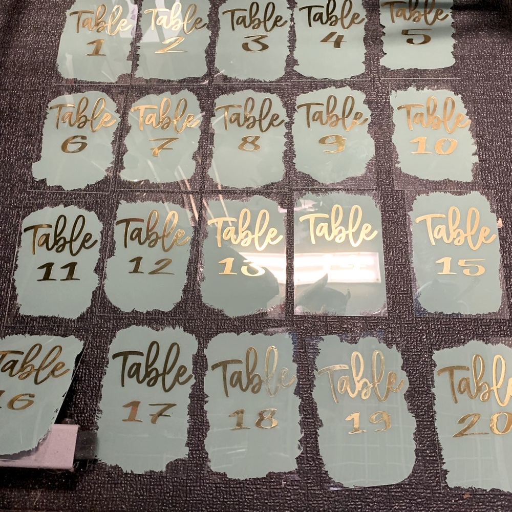 Table Numbers for wedding